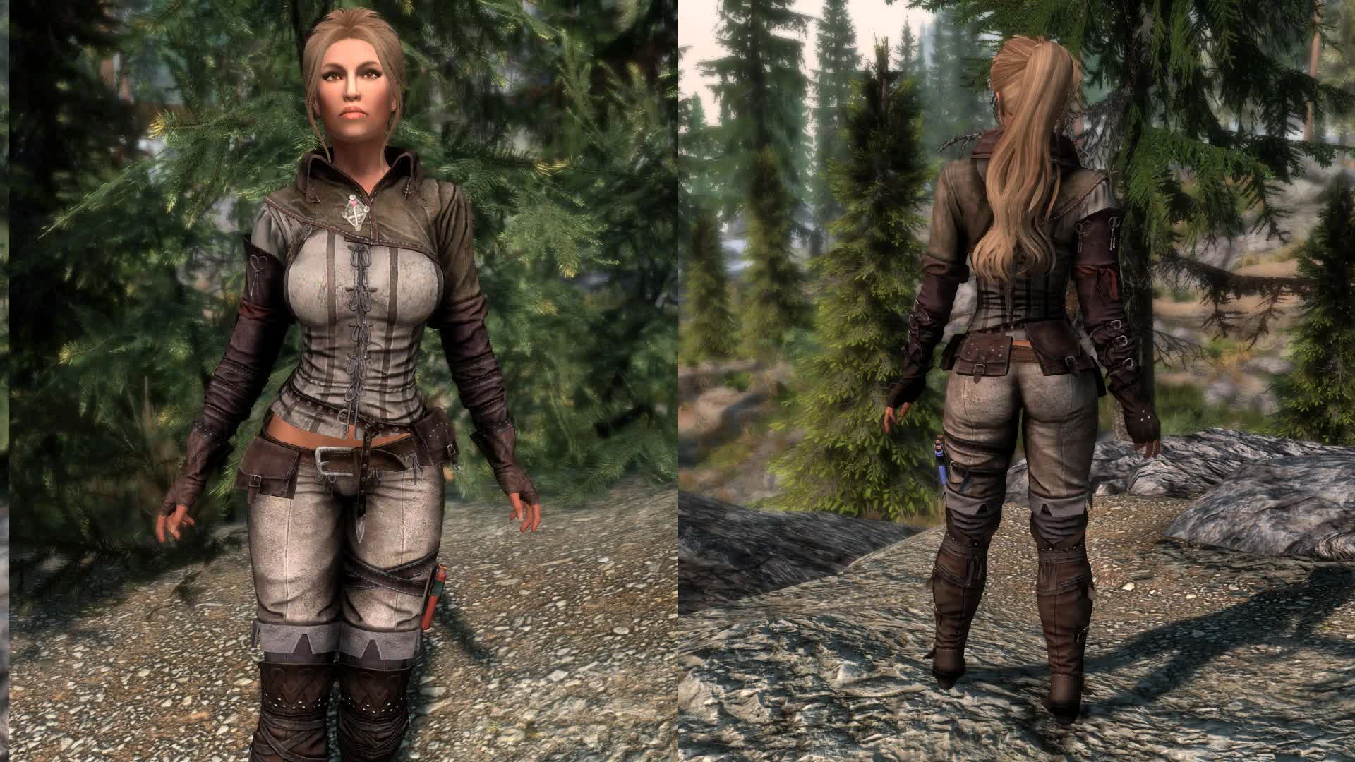 Triss Armor Retextured Se Cbbe 3bbb Bodyslide Unp Physics Skyrim